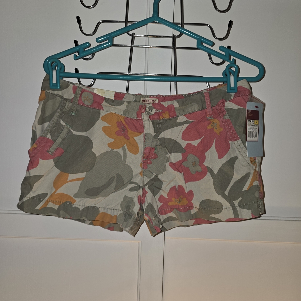 NEW Mossimo Supply Co. Floral Women's Cargo Shorts - Pink, Orange, Green
